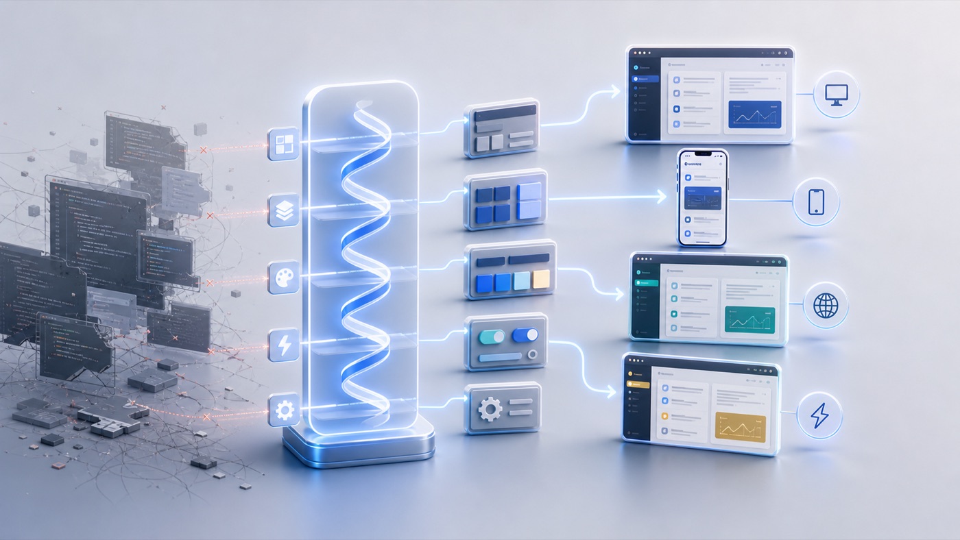 Blueprint de page genome preservando intenção de produto e gerando variações coerentes de desktop, mobile, comportamento e localização